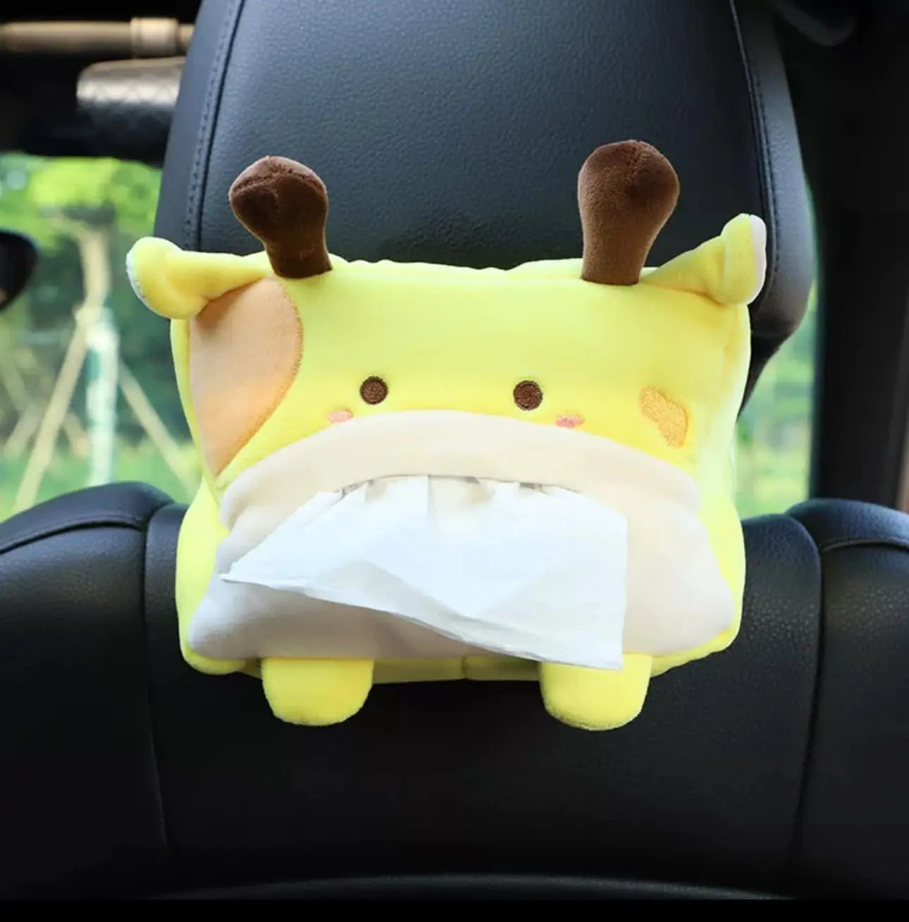 Car Cartoon Penguin Seatback Hanging Tissue Holder Armrest Box Decor