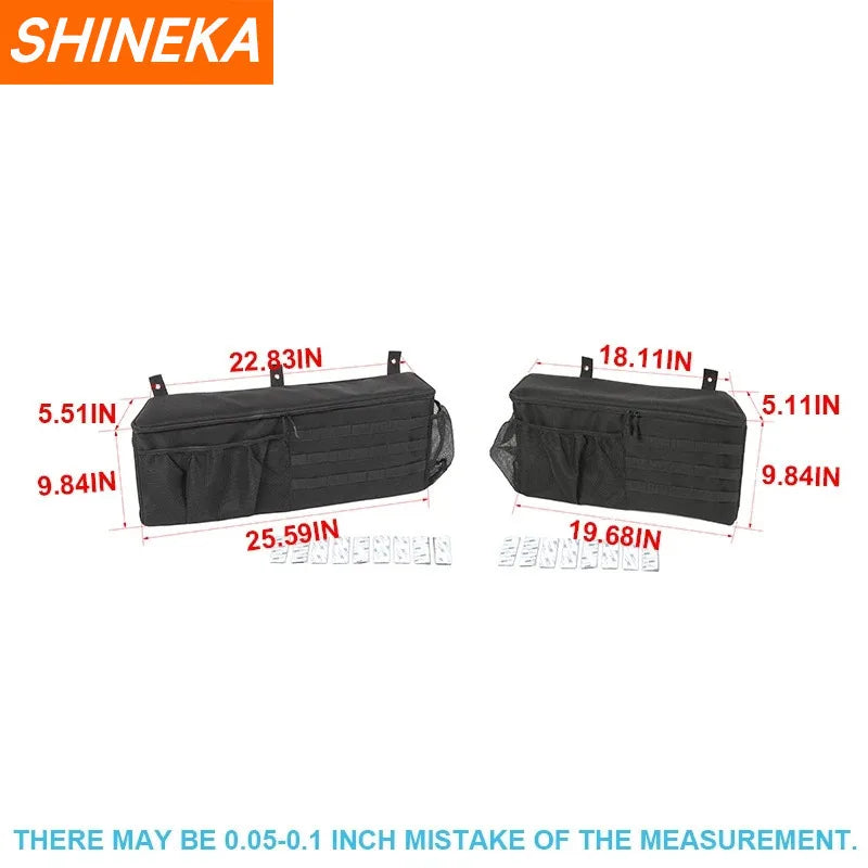 SHINEKA Car Trunk Side Storage Bags Organizer Accessories for Suzuki Jimny JB74 JB64 2019-2025 Up Stowing Tidying Interior Parts