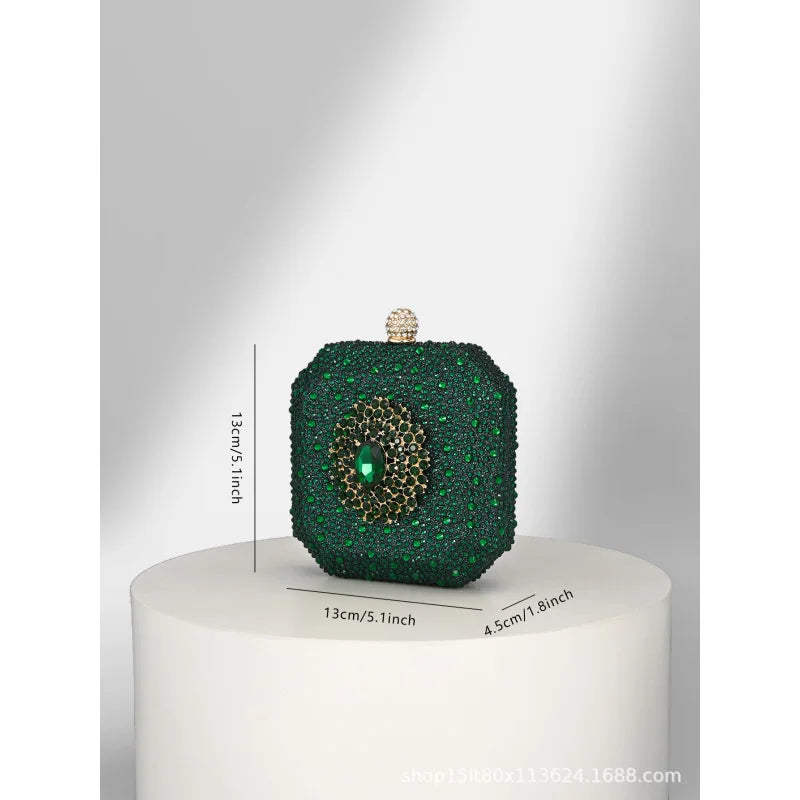 Cross-border new evening bag with shiny rhinestones, for women, perfect for evening parties and fashionable occasions