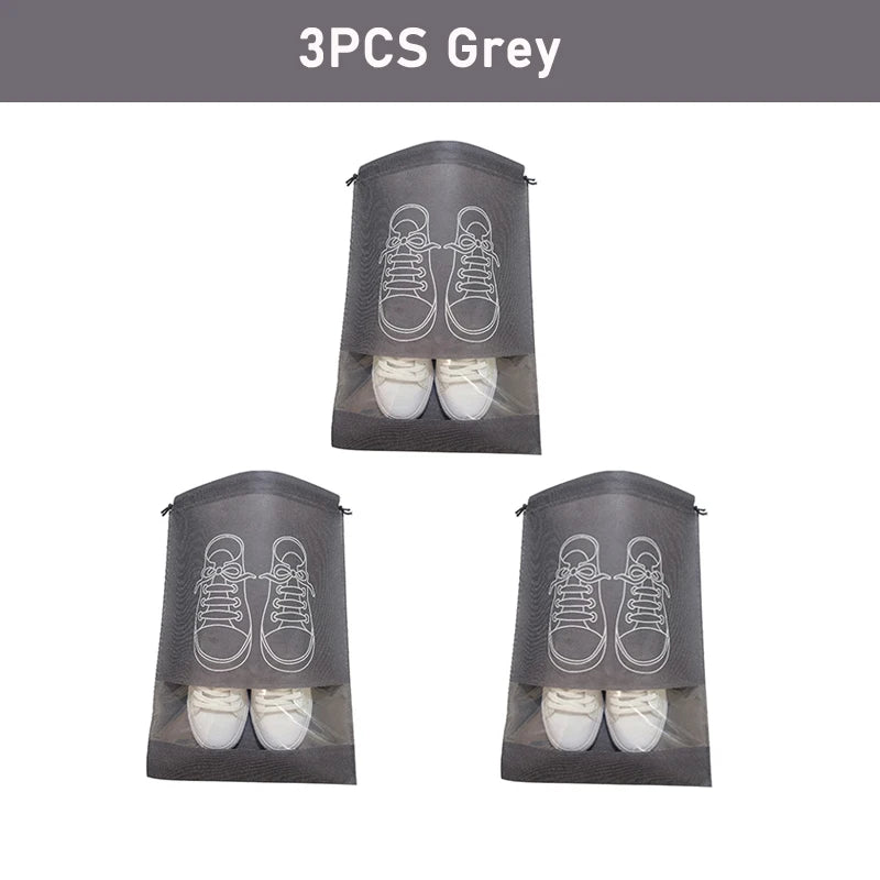 Non-woven Shoes Bag Waterproof Dustproof Travel Bag Portable Tote Drawstring Bag For Shoes Storage Shoes Organizer 2024