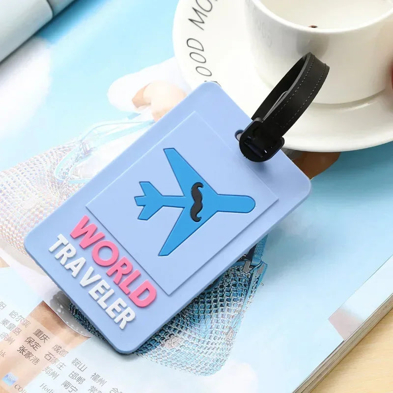 Cartoon Fruit Style Pattern Information Anti-Lost Suitcase Name Id Tags  Silicone Luggage Tag Travel Case Identification Label