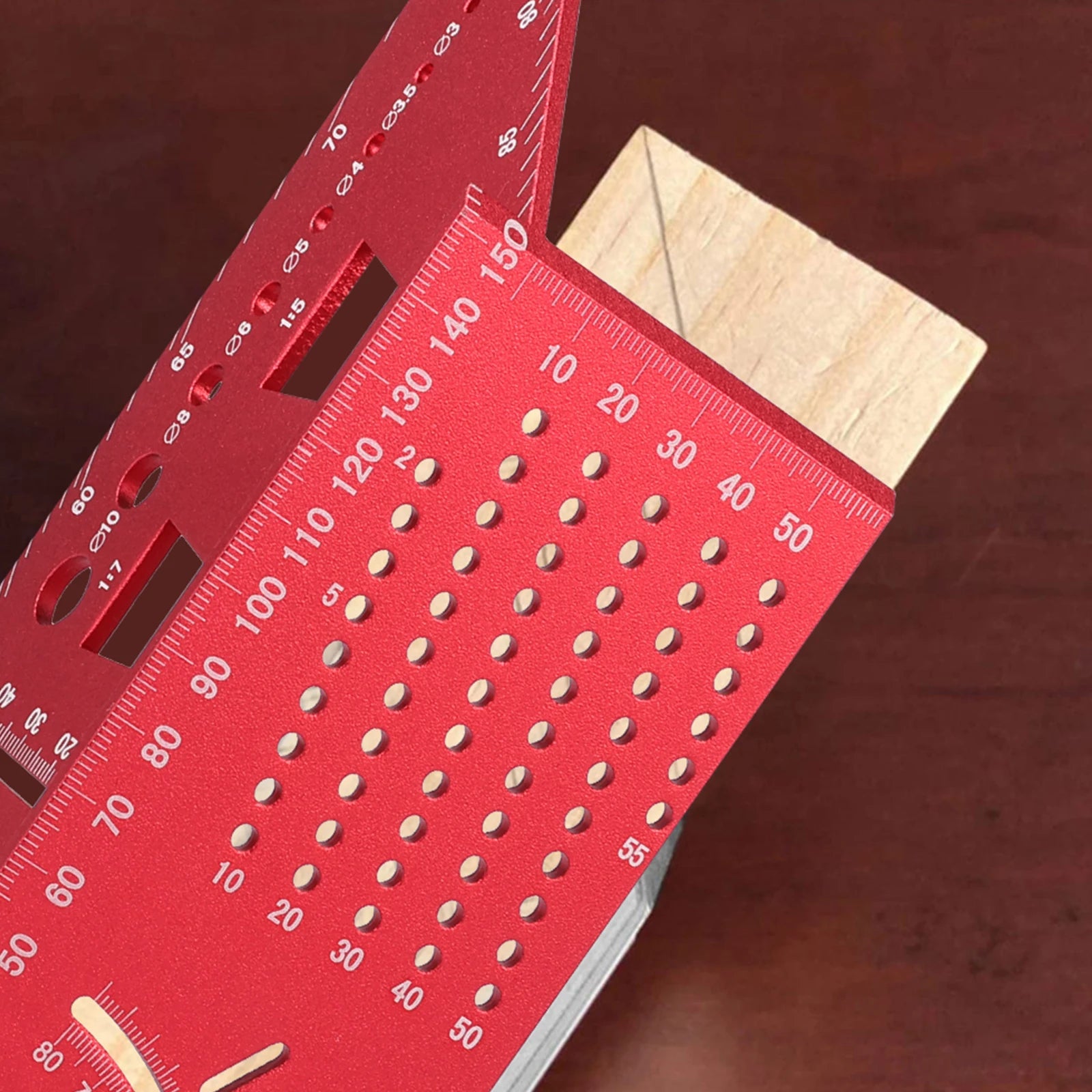 3D Multi-Angle Measuring Ruler Aluminum Alloy 45/90 Degree Multifunctional Ruler Miter Triangle Ruler Dual 45° Angle Marking