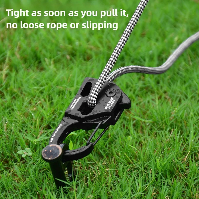 Aluminum Alloy Tent Rope Tensioner Rustproof Strong Load-Bearing Quick Fix Buckle Cord Adjuster for Camping Tent Accessories