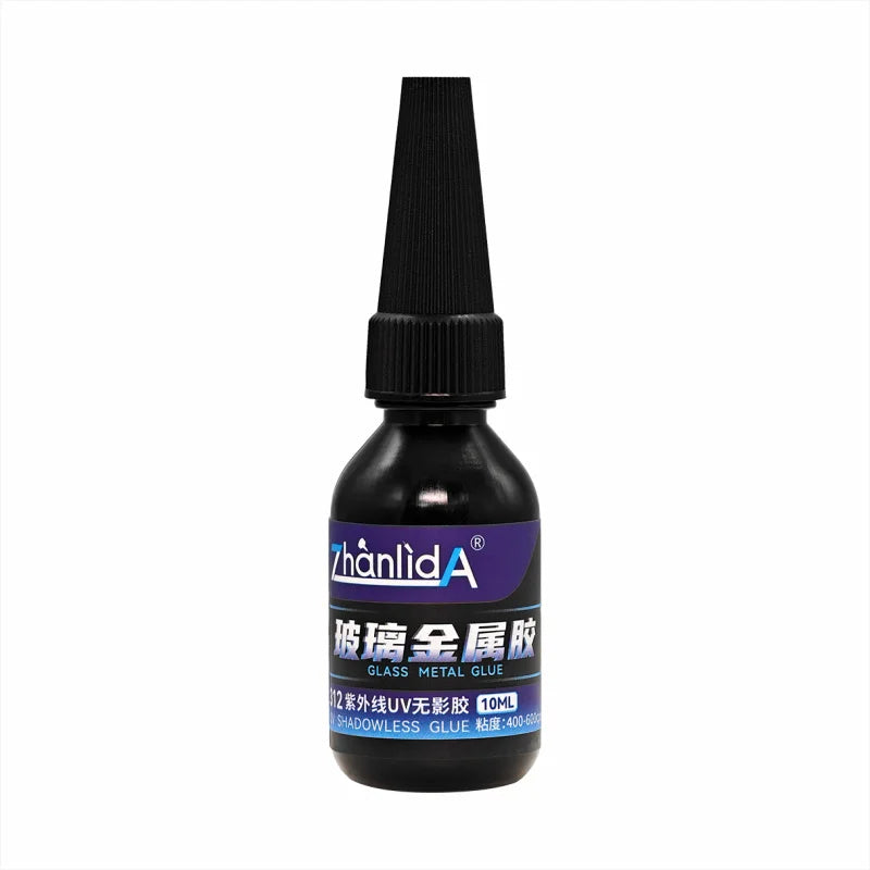 312 UV Shadowless Adhesive Clear Plastic Super Glue Soft Bonding Acrylic Rubber Glass Metal Jewelry With Flash Light Fast Curing