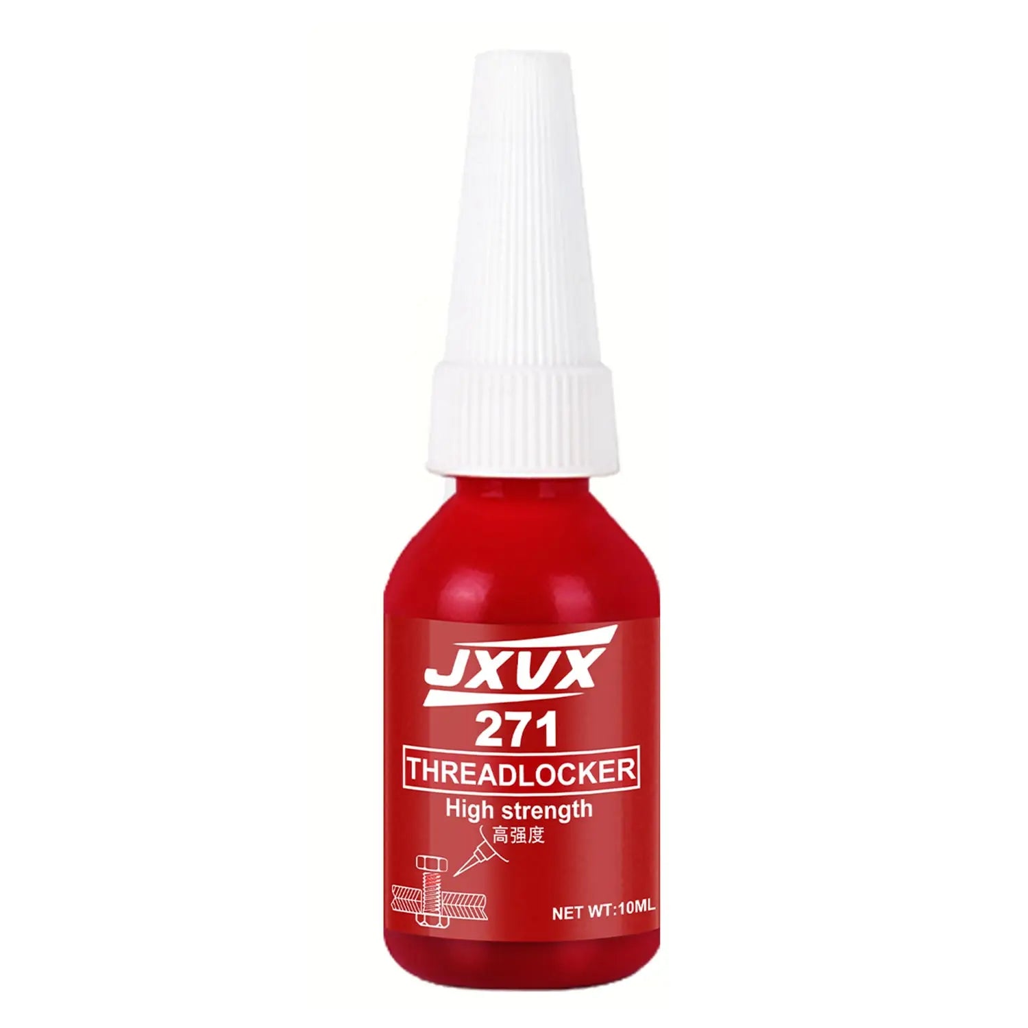 JXVX 271 Threadlocker High Strength Red Thread Locking Agent Sealant 50ml Anaerobic Glues Anti Loose Screw Glues Fastening Quickly Cured Threadlocker Adhesive for Screw 1-10pcs.