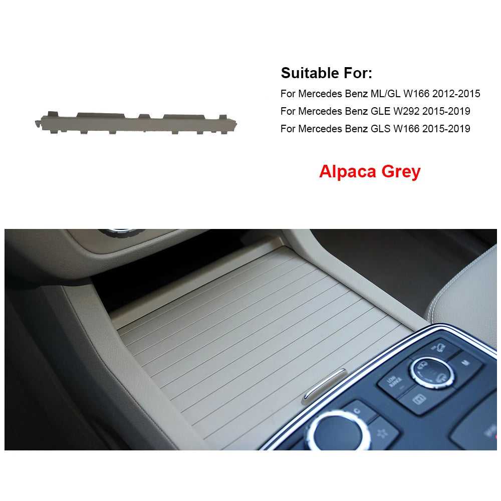 Center Console Shutters Cup Holder Slide Roller Blind Cover For Mercedes Benz ML GL GLE GLS Class W166 W292 16668058029051