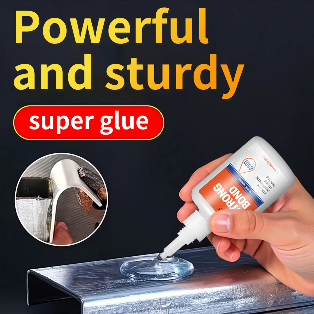 Super-Fast-Drying Adhesive 50g Transparent Water-Resistant and Heat-Resistant Plastic Wood Metal Glass Leather and DIY Projects