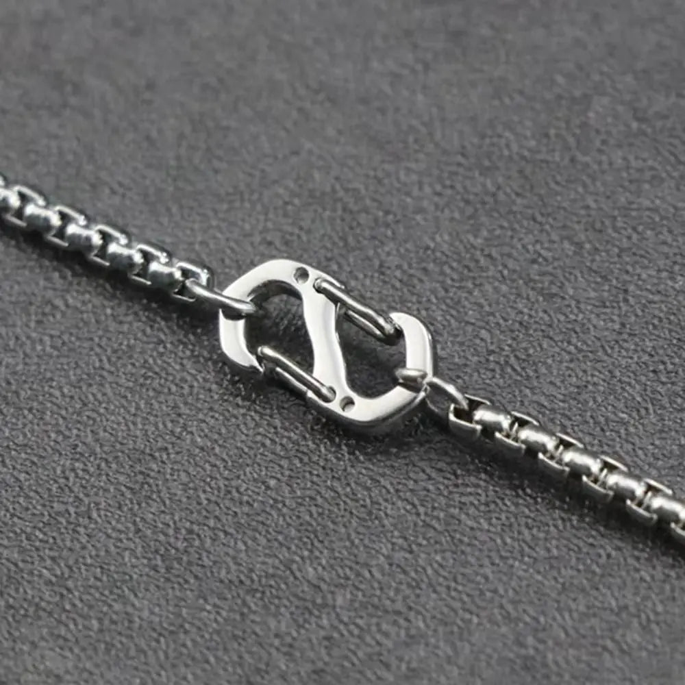 10PCS Stainless Steel Backpack Buckle Silver S Type Carabiner with Lock Handmade Necklace Clasps Jewelry Accessories