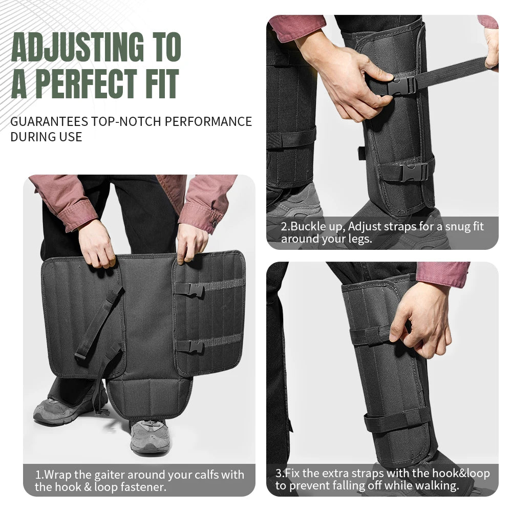 Snake Gaiters Leg Guards, Snake Guards, Adjustable Snake Bite Protection for Lower Legs, Snake Chaps for Men&Women
