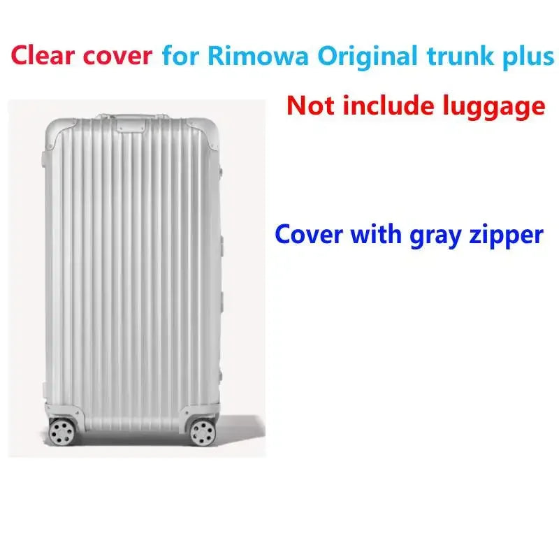 Luggage Cover for Rimow Original Trunk Plus with Zipper Suitcase Clear Covers Dustproof Protecter Case Wear-resisting PVC 33"