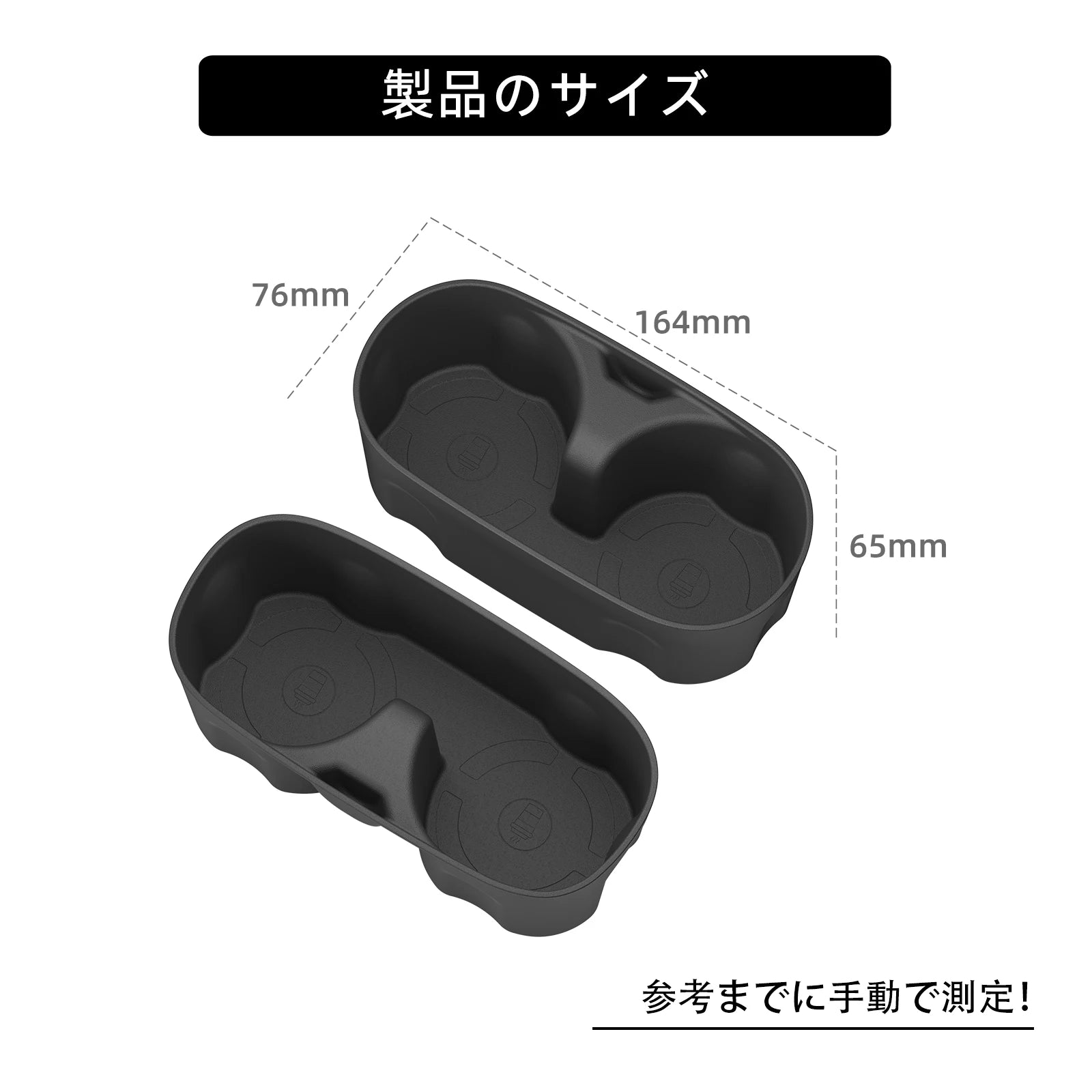 LUCKEASY for Mitsubishi Delica D5 2019-2026 Central Console Water Cup Holder Interior Accessories Drinks Holder Storage Case Box
