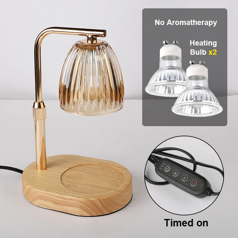 50WCandle Warmer Lamp with Timer Dimmable Candle Lamp Warmer Glass Candle Warmer Adjustable Candle Light Cozy Bedroom Home Decor