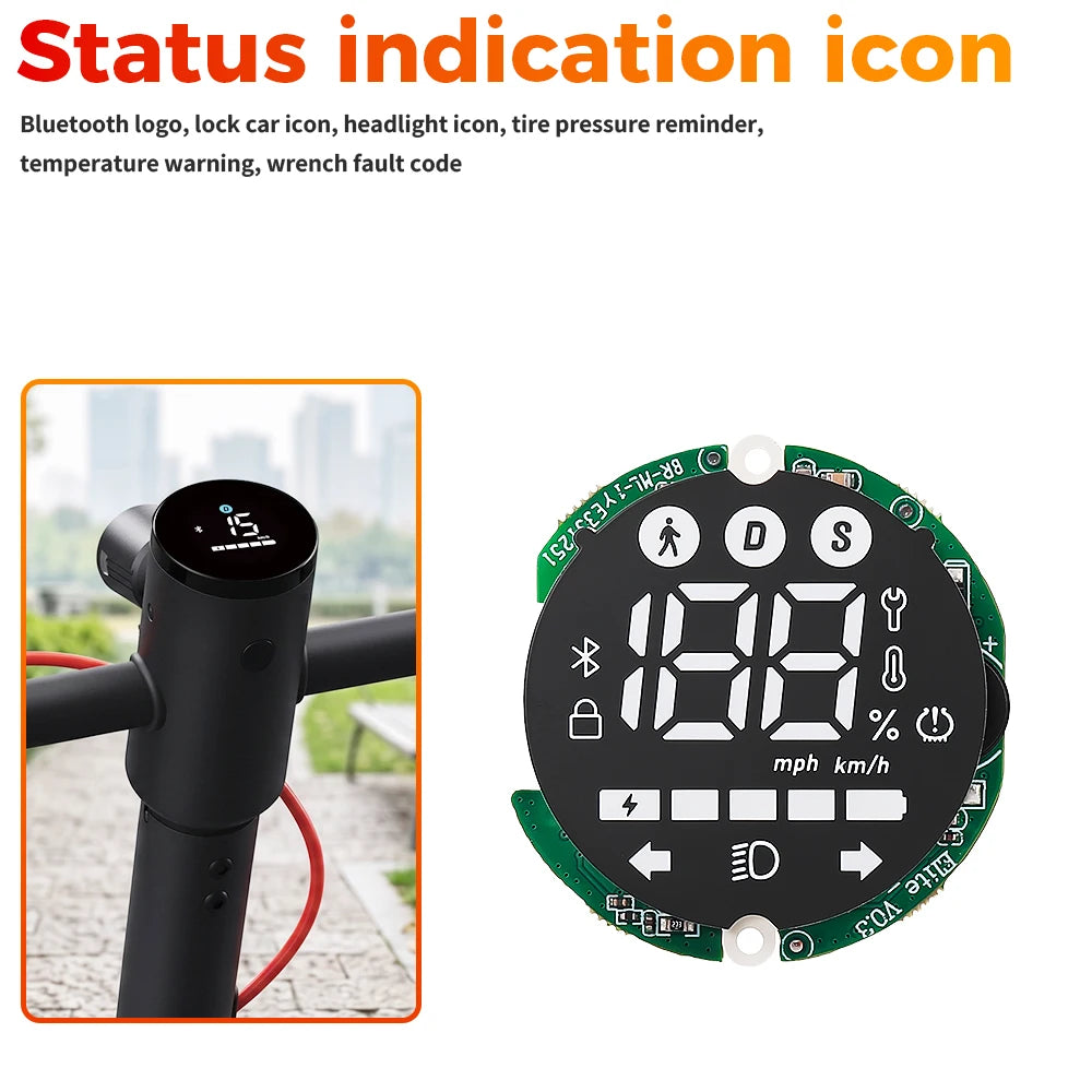 Digital Display Instrument Screen For Xiaomi Elite Electric Scooter Switch Panel Dashboard Cover Accessories