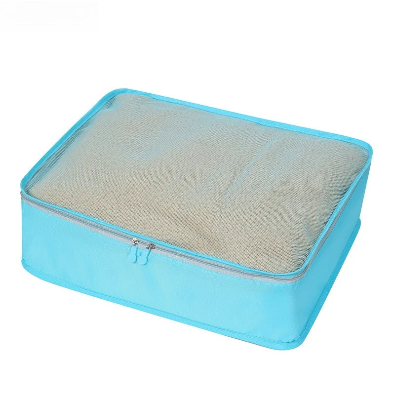 4/6Pcs Foldable Packing Cubes Luggage Packing Organizers for Travel Lightweight,See Through Breathable Mesh Design 40*30*12CM