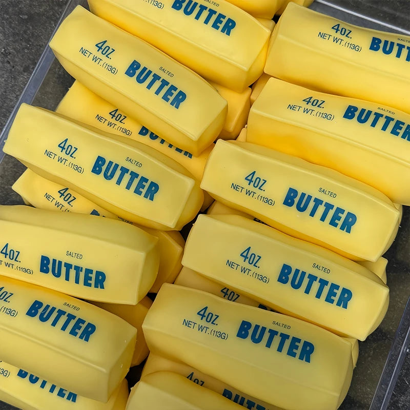 Creative Butter Stick Squishy Fidget Toy Building Block Filling No Rebound Squeeze Toy Adult Sensory Stress Relief Fidget Toy