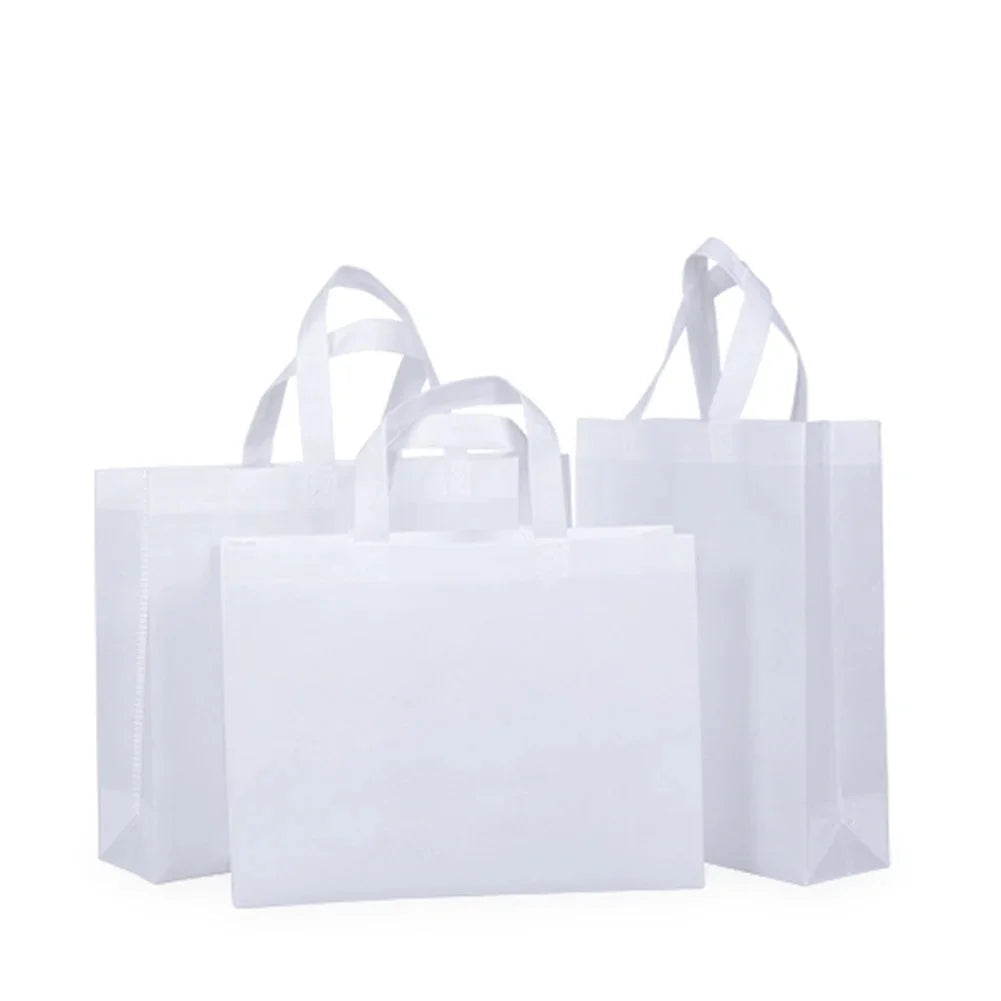 10PCS Thickened Nonwoven Tote Bags Wholesale Customized LOGO ECO-friendly Clothes Shoes Packaging Bags Gift Bags Shopping Bags