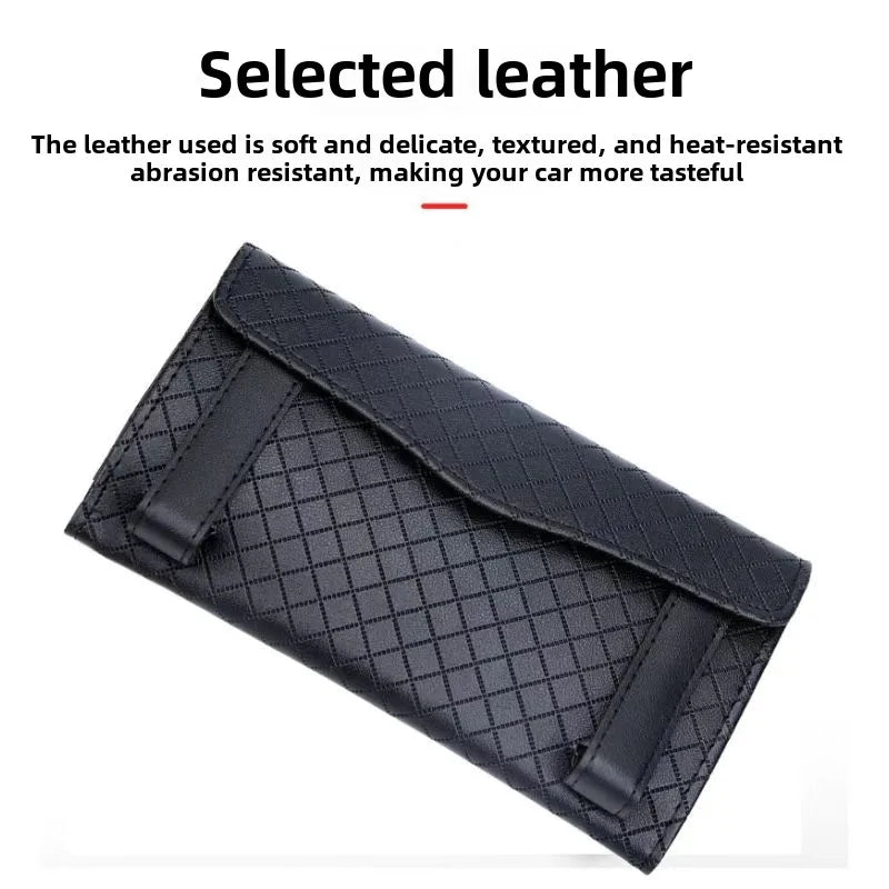 Car leather tissue storage box Car sunshade tissue bag Car tissue pumping box Car interior supplies