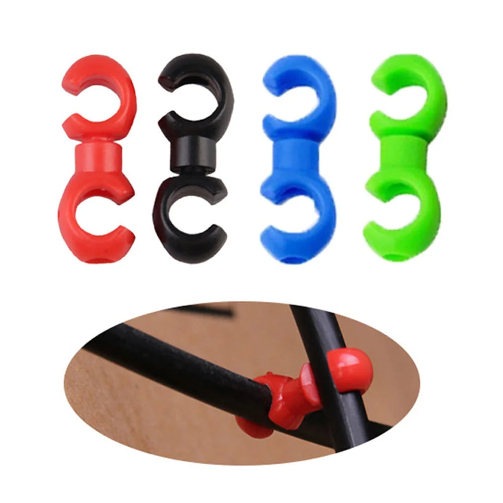 10pcs/set Bicycle Brake Gear Cable S Style Clips Lightweight Rotating Buckle Hose Guide Clasp Cycling Accessories