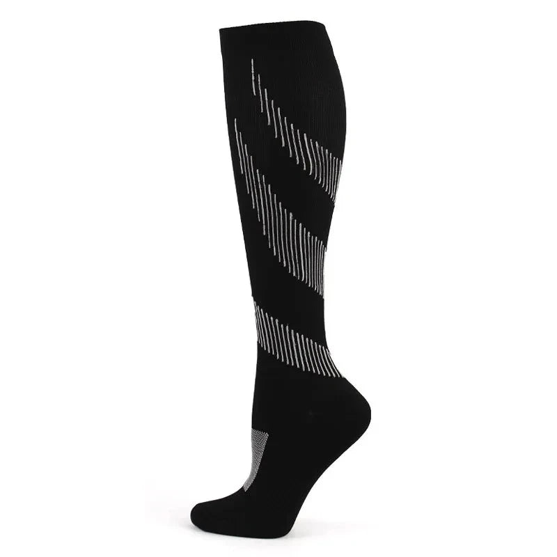 Running Compression Socks Football Hiking Golf Gym 20-30mmhg Gradual Change Nylon Sports Socks Diabetes Pregnancy Varicose Veins