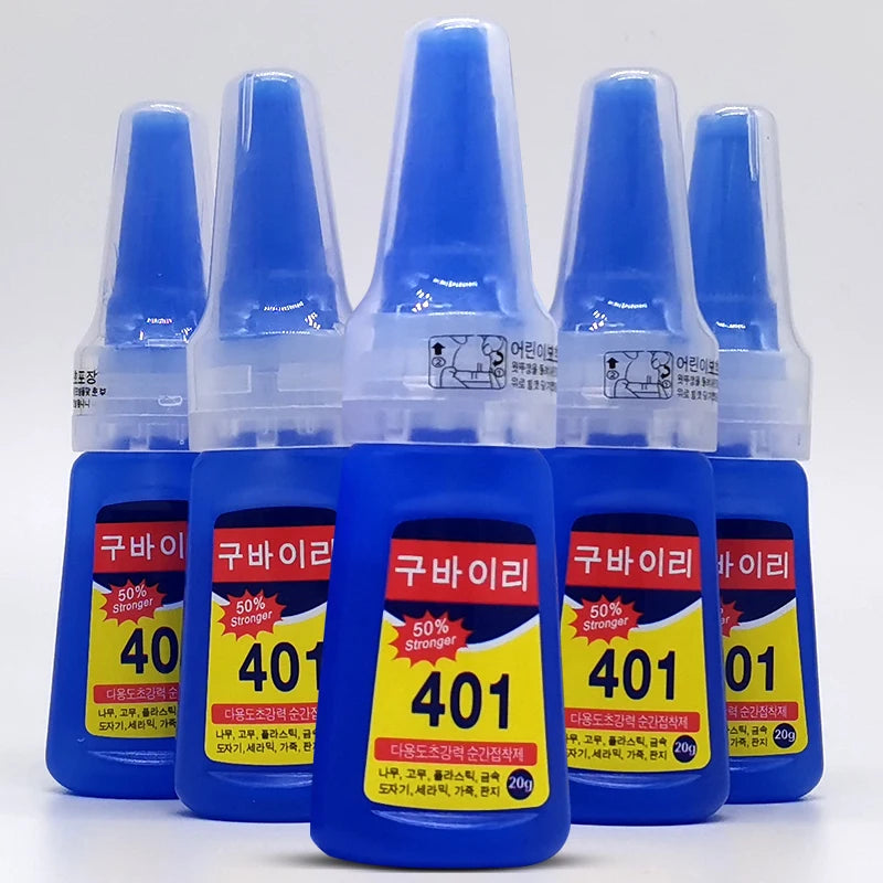 401 Instant Fast Adhesive 20ML Bottle Stronger Super Glue Multi-Purpose Fix  Super Strong Liquid Colorless Glue