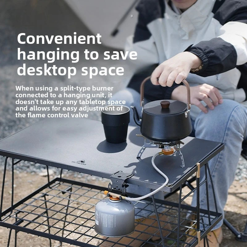 Hang Gas Canister Hook Outdoor Multi-purpose Gas Tank Hook With Hanging Plate Bottle Opener Camping Table Gas Stove Tank Hook
