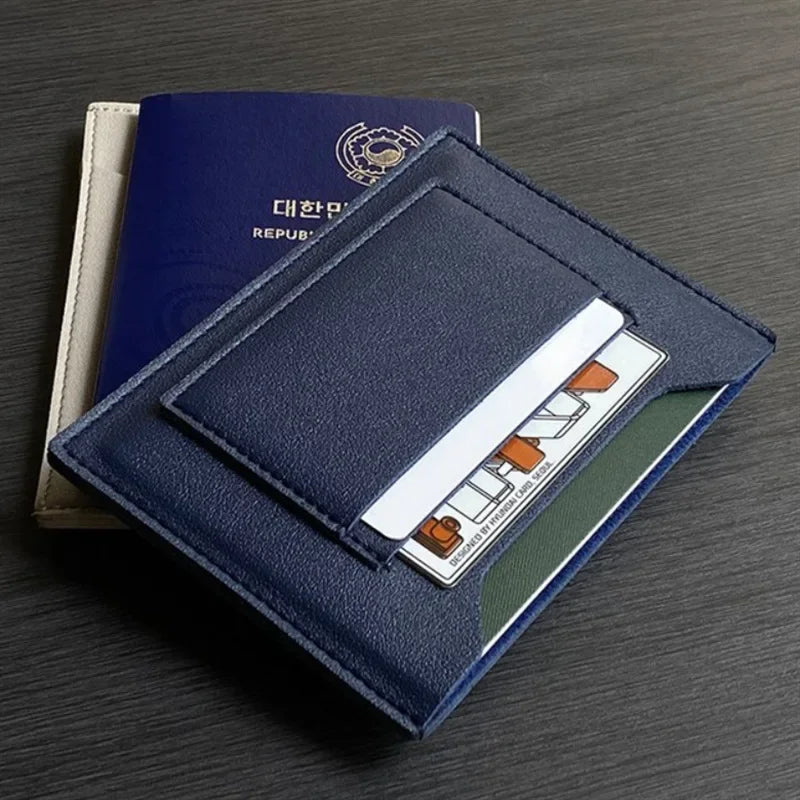 Unisex Passport Cover - Waterproof PU Leather with Multi-Slots - Portable Card Holder for Women & Men