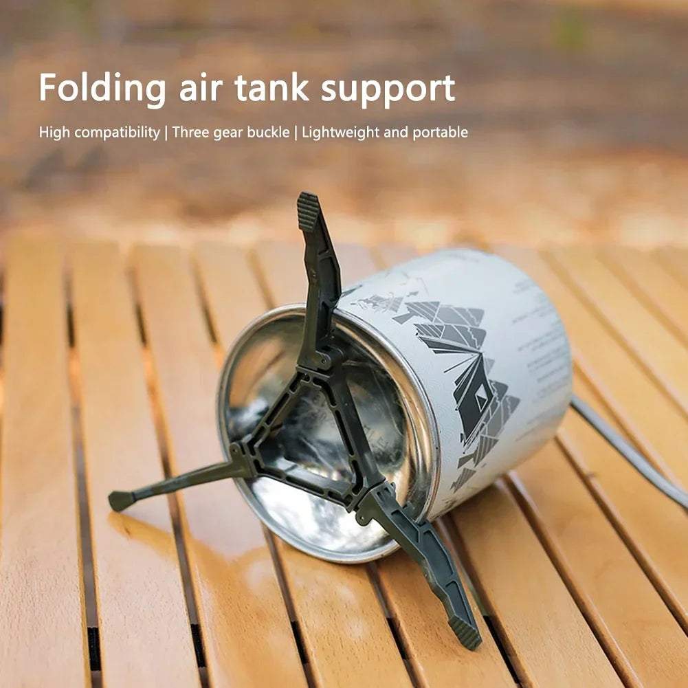 Universal Tripod Folding Canister Stand Nylon Gas Canister Stand Foldable Outdoor Gas Tank Bracket Camping Stove Bottle Stand
