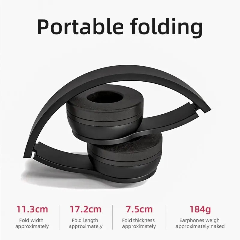 New P47 TWS Headset  Bluetooth Headset Folding Series Wireless Sports Game Stereo Headset for iPhone Huawei XiaoMi Samsung