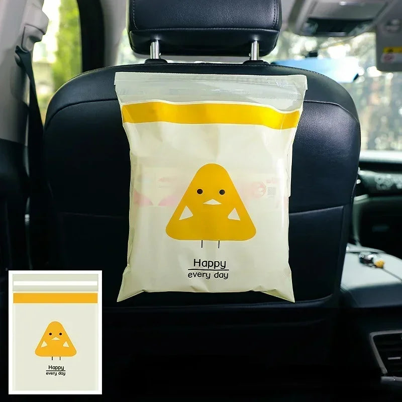 Hot 2/15pcs/pack Adhesive Car Trash Bag Disposable Car Interior Hanging Multi-Functional Clean Bag Small Plastic Bag Car Garbage