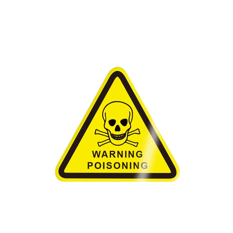 10Pcs 50X50Mm Safety Warning Signs, Workshop Production Safety Warning Signs, Hazard Warning Signs