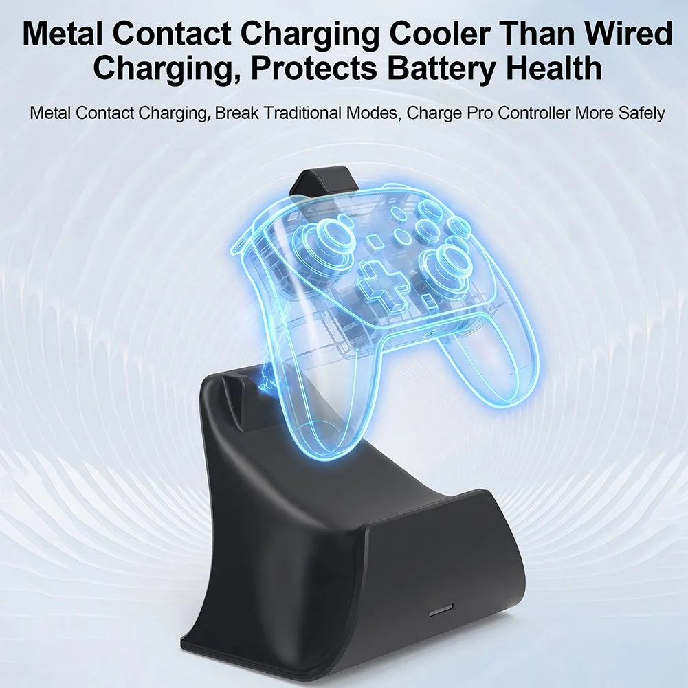 Controller Charging Dock Compatible For Switch 2 Pro Controllers Charging Stand Fast Charging Station W/ LED Indicator & Adapter