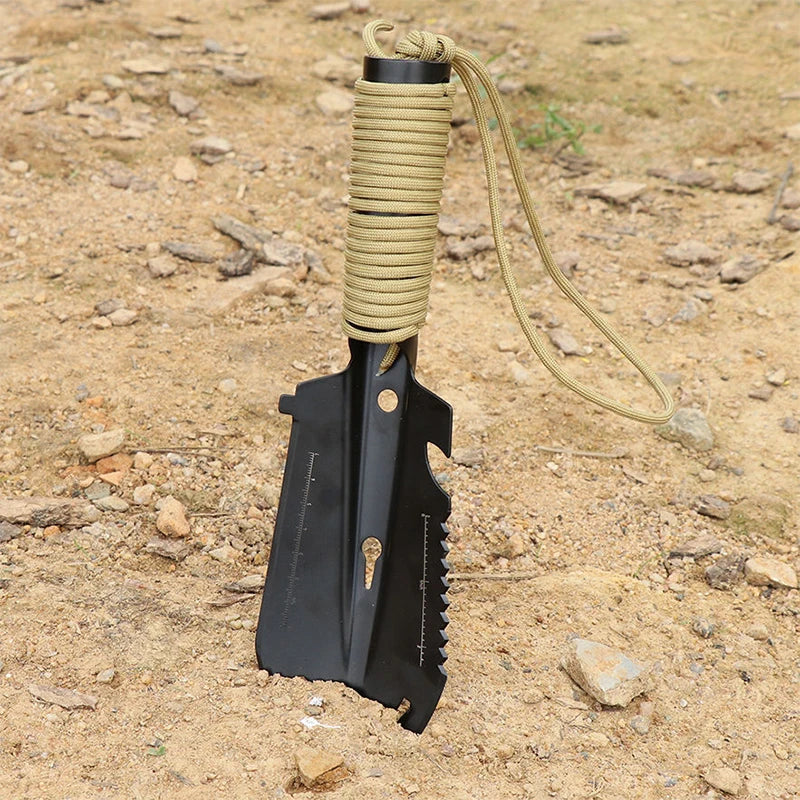 Multi-use Shovel Backpacking Trowel Ruler Flat Screwdriver Hexagon Wrench Outdoor Shovel Hiking Camping Tool Survival Safety Kit