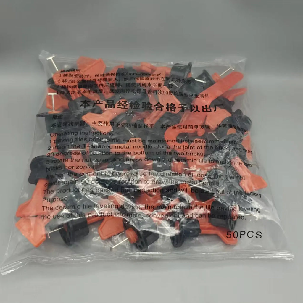 51 Pieces, Polypropylene (Pp) Adjustable Tile Spacers, with Positioning Cones and Positioning Tabs, for Professional Flooring and Wall Tiles