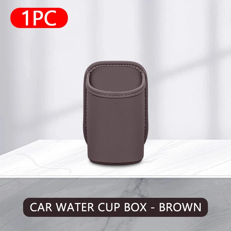 SEAMETAL Car Door Cup Holder Box Universal Drink Rack Storage Bin Back Clip Design Car Seat Back Water Cup Box Organizer Pocket