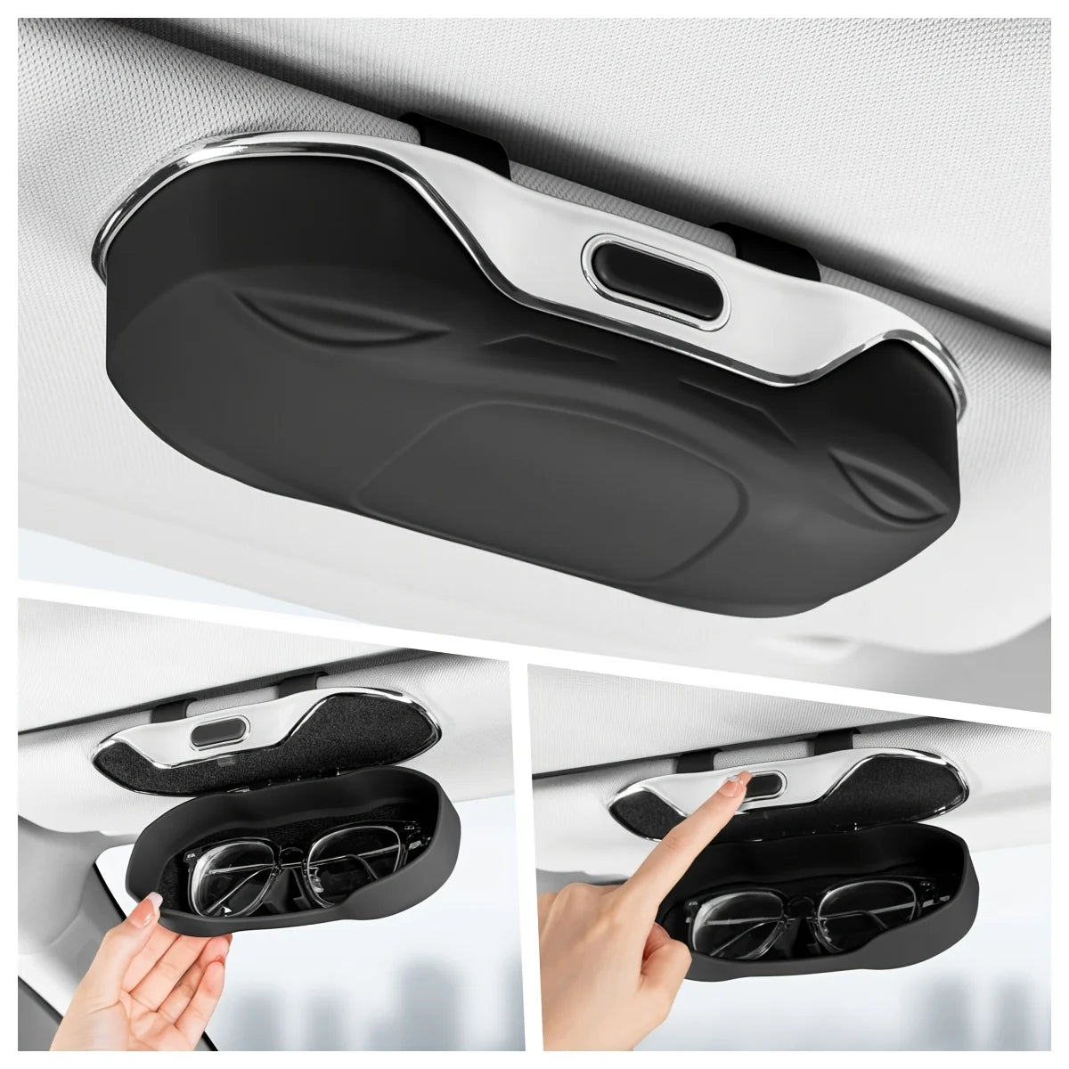 Car Styling Car Sunglasses Holder Car Glasses Box Portable Car Driving Glasses Holder Eyeglass Case Sun Visor Car Lenses Holder