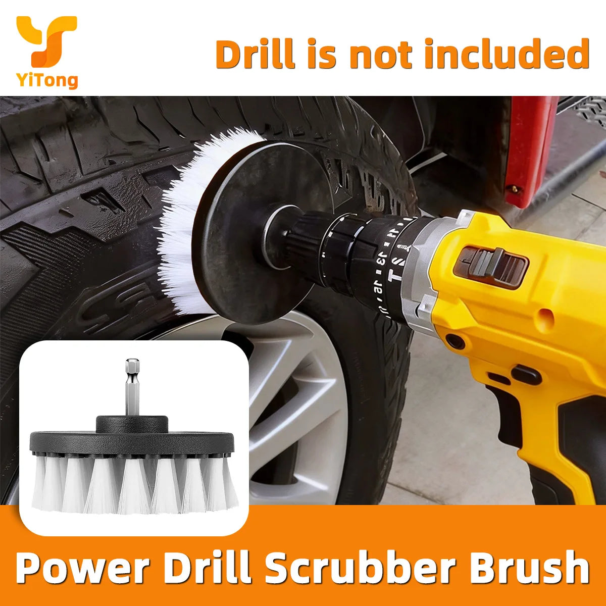 Yitong Soft Drill Brush Electric Scrubber Drill Disc Brushes Polisher For Bathroom Kitchen Carpet Glass Car Tires Cleaning Tools