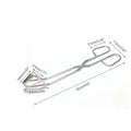 BBQ Clip Tongs Stainless Steel Heat Resistant Hollow Out Design for Sandwich Bread Outdoor Grilling and Kitchen Accessories