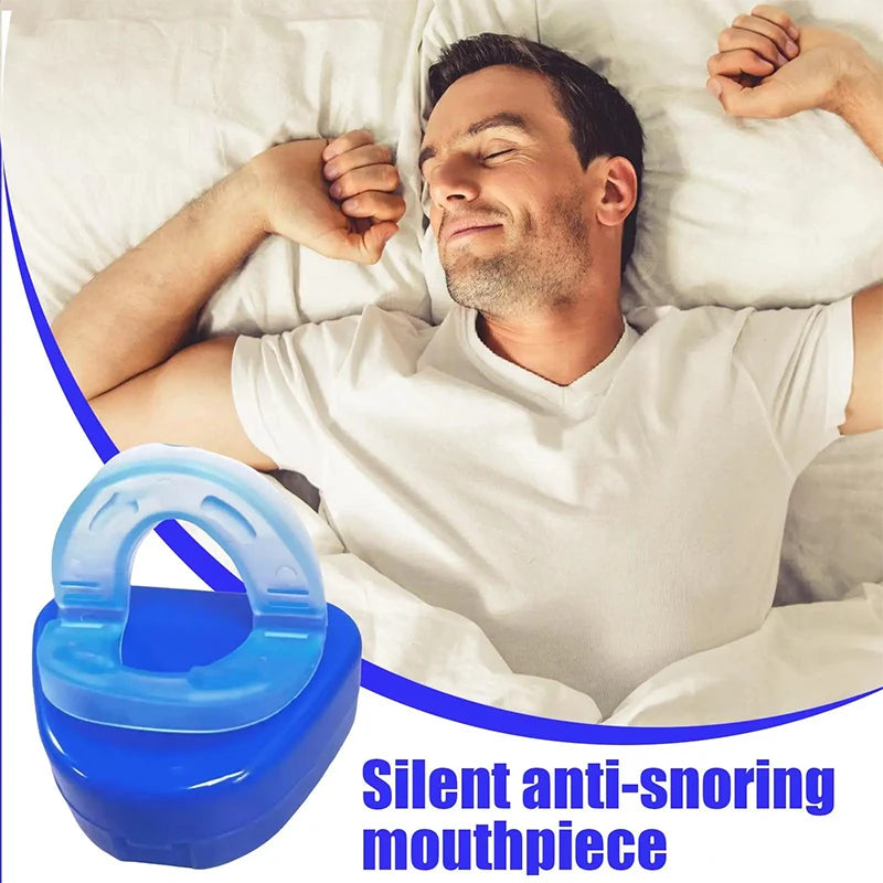 Anti Snoring Mouthpiece Dental Braces Double Layered Prevent Teeth Grinding Tongue Biting Sleeping Anti-snoring Tool For Unisex