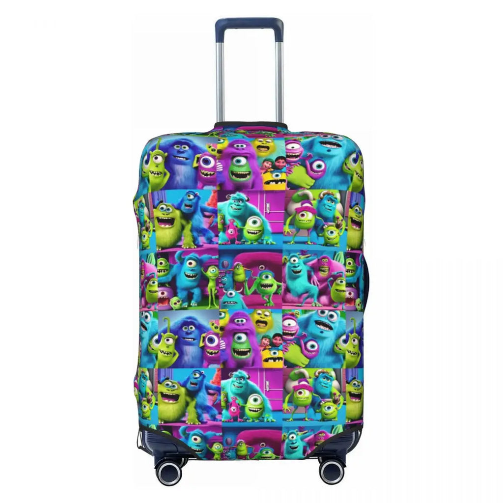 Custom M-Monsters Anime University Luggage Cover Cute Suitcase Protector Covers Suit For 18-32 inch