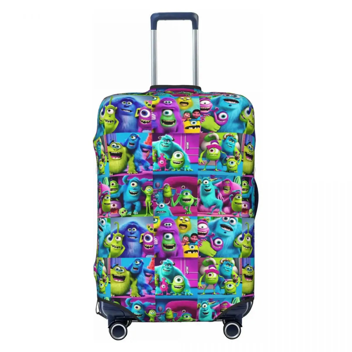 Custom M-Monsters Anime University Luggage Cover Cute Suitcase Protector Covers Suit For 18-32 inch