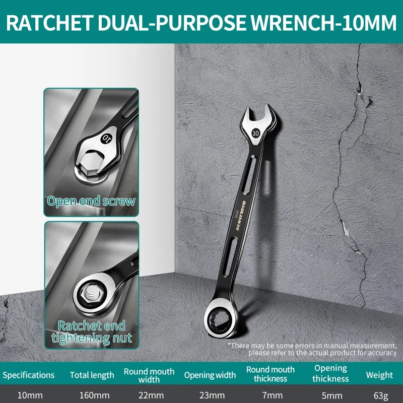 6mm-22mm Combination Wrench Dual-purpose Wrench Labor-saving Anti Slip Metric Universal Spanner For Car Repair Hand Tool