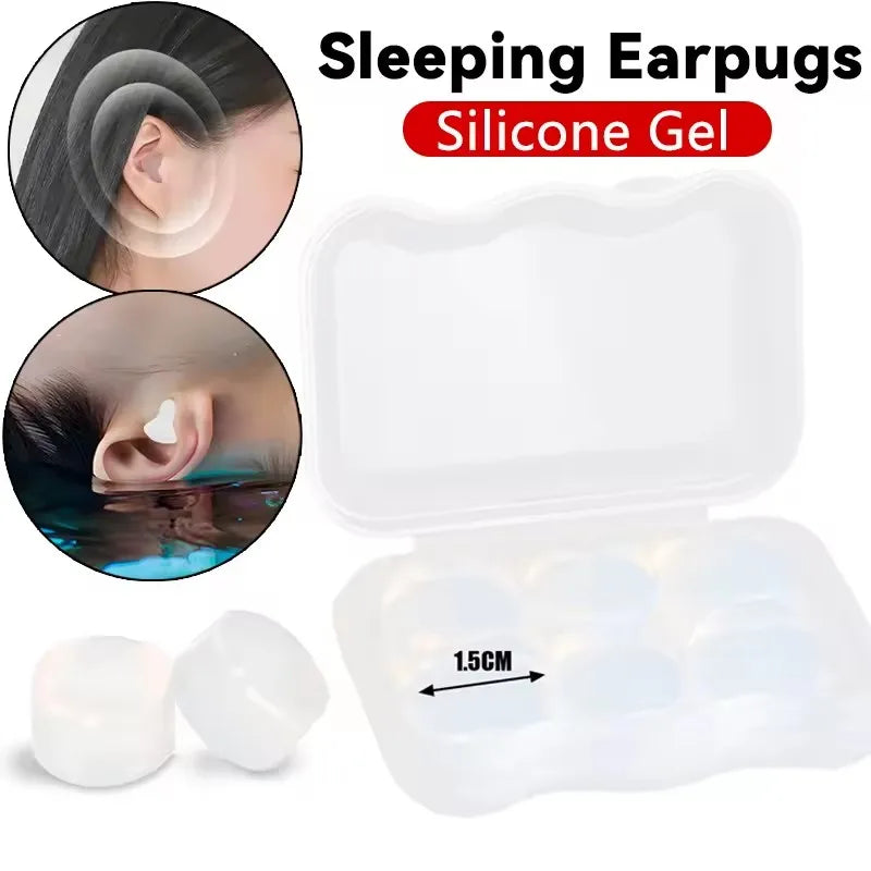 24PCS Silicone Ear Plug Reusable Silicone Wax Earplugs Swimming Moldable Earplugs Noise Reduction Cancelling Sleeping Protection