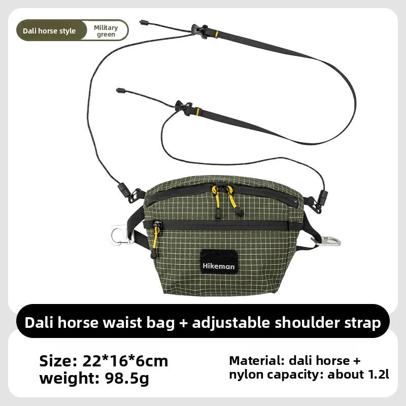 Outdoor Chest Bag UHMWPE 1.2L Large Capacity Waterproof Adjustable Lightultra Bag for Camping Hiking Cycling Running Fishing
