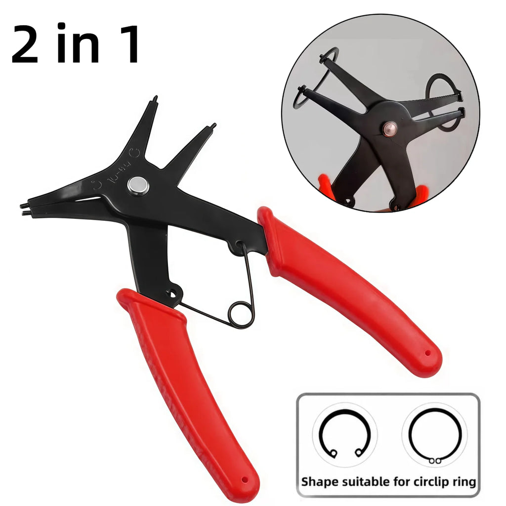 1/2/5pcs Circlip Pliers 2 in 1 Internal and External Dual Purpose Pliers External Spring Pliers Large Retaining Ring Removal Too