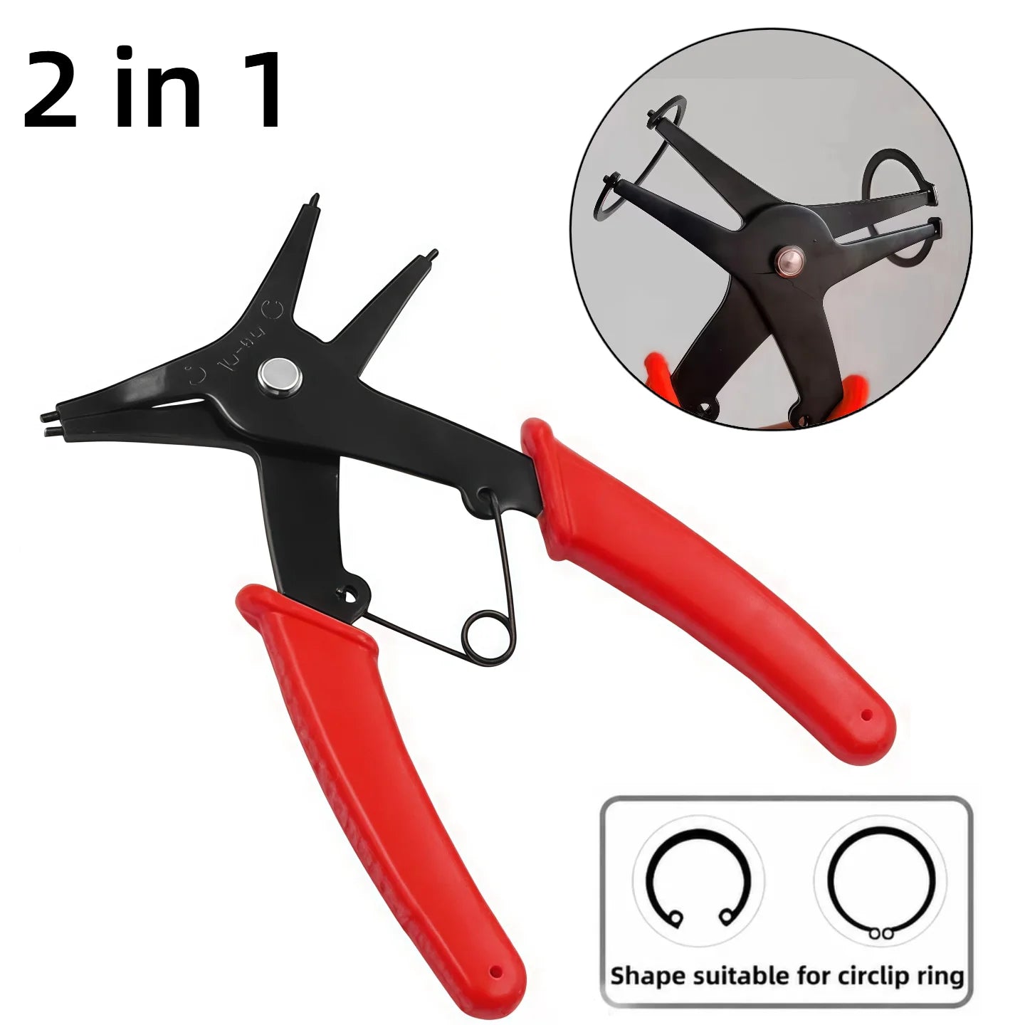 1/2/5pcs Circlip Pliers 2 in 1 Internal and External Dual Purpose Pliers External Spring Pliers Large Retaining Ring Removal Too