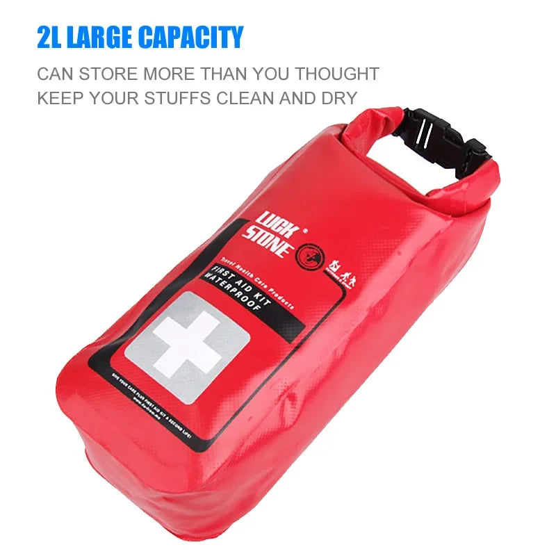 Portable 2/5L Outdoor Waterproof First Aid Bag Emergency Kits Bag Only For Home Car Travel Fishing Hiking Riding Sports