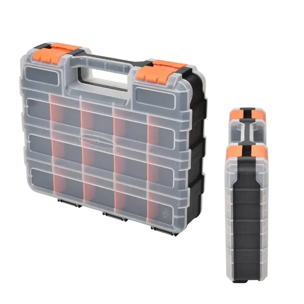 Double Side Tools Box Organizer Tool Storage Box Multifunctional Portable Tool Box Toolbox Container for Screws Nuts Small Parts