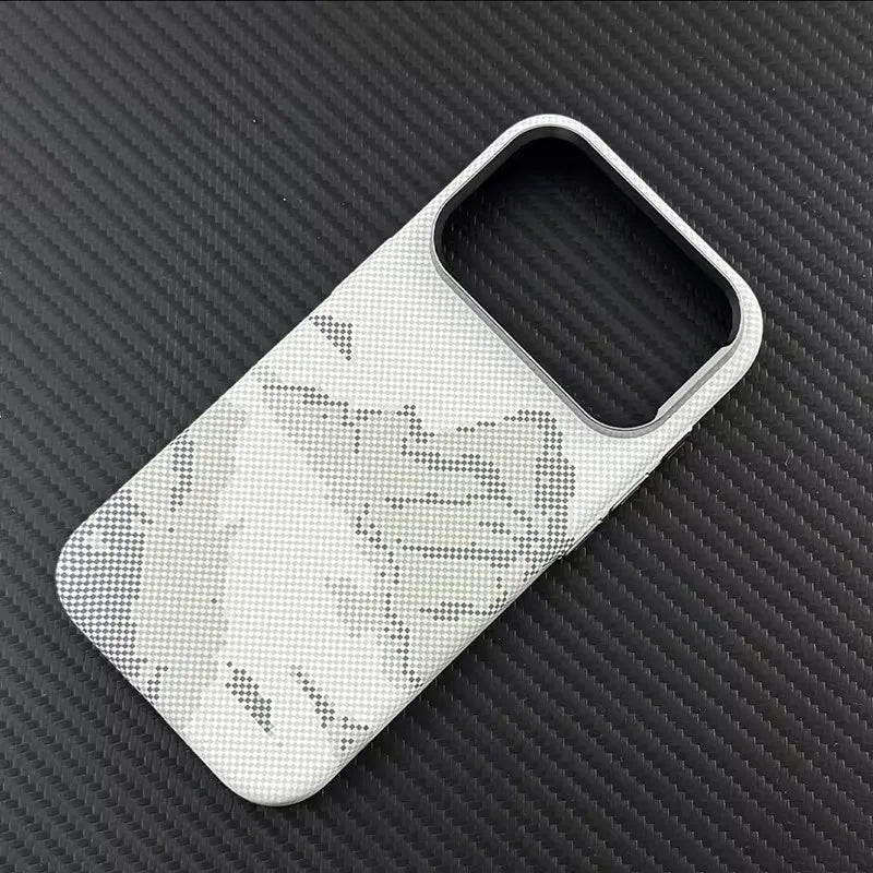 Luxury Ultra Thin Carbon Fiber Magnetic Case for iPhone 17 16 15 Pro Max Magnets Wireless Charging Alloy Lens Shockproof Cover