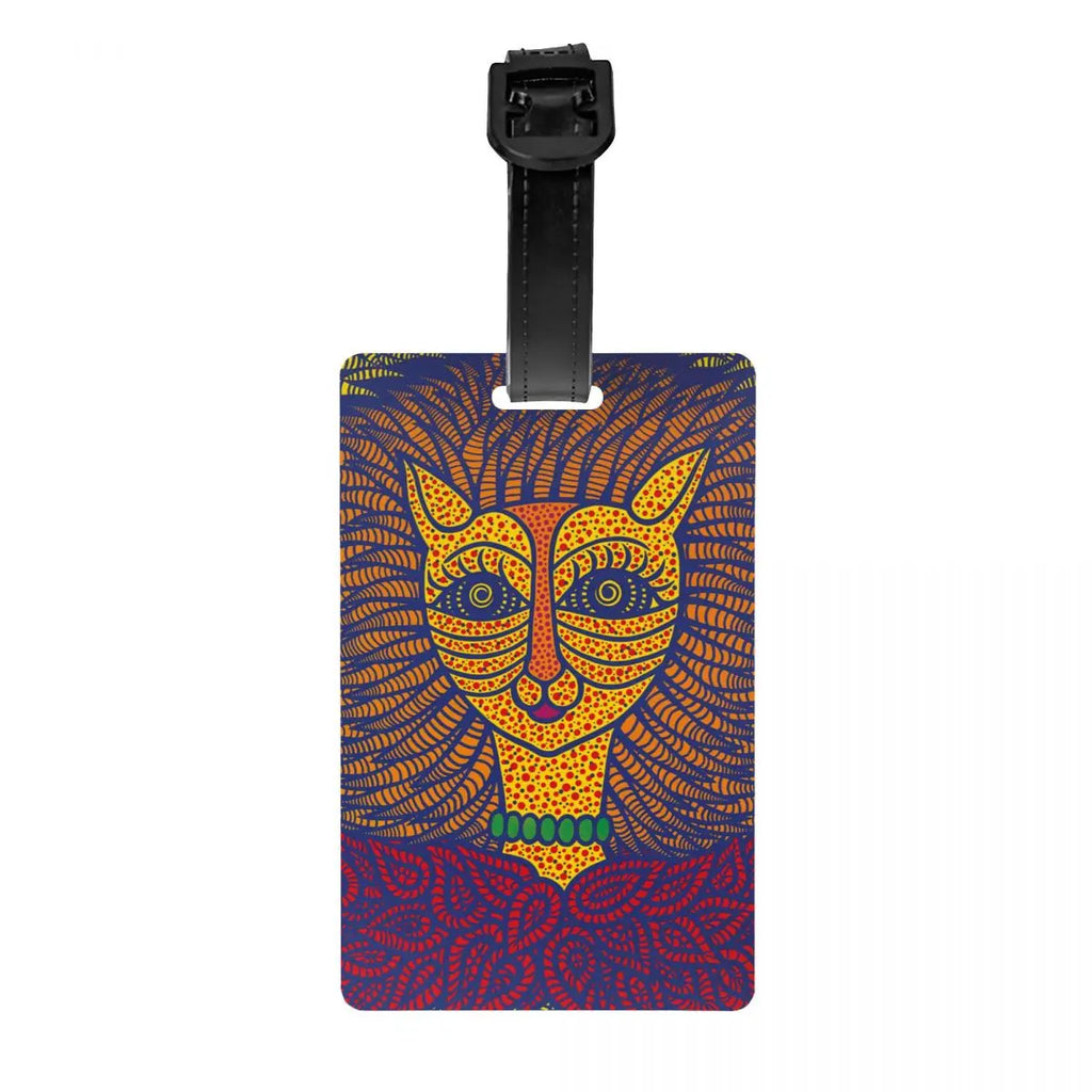 Custom Yayoi Kusama Pumkin Luggage Tag Privacy Protection Abstract Art Baggage Tags Travel Bag Labels Suitcase