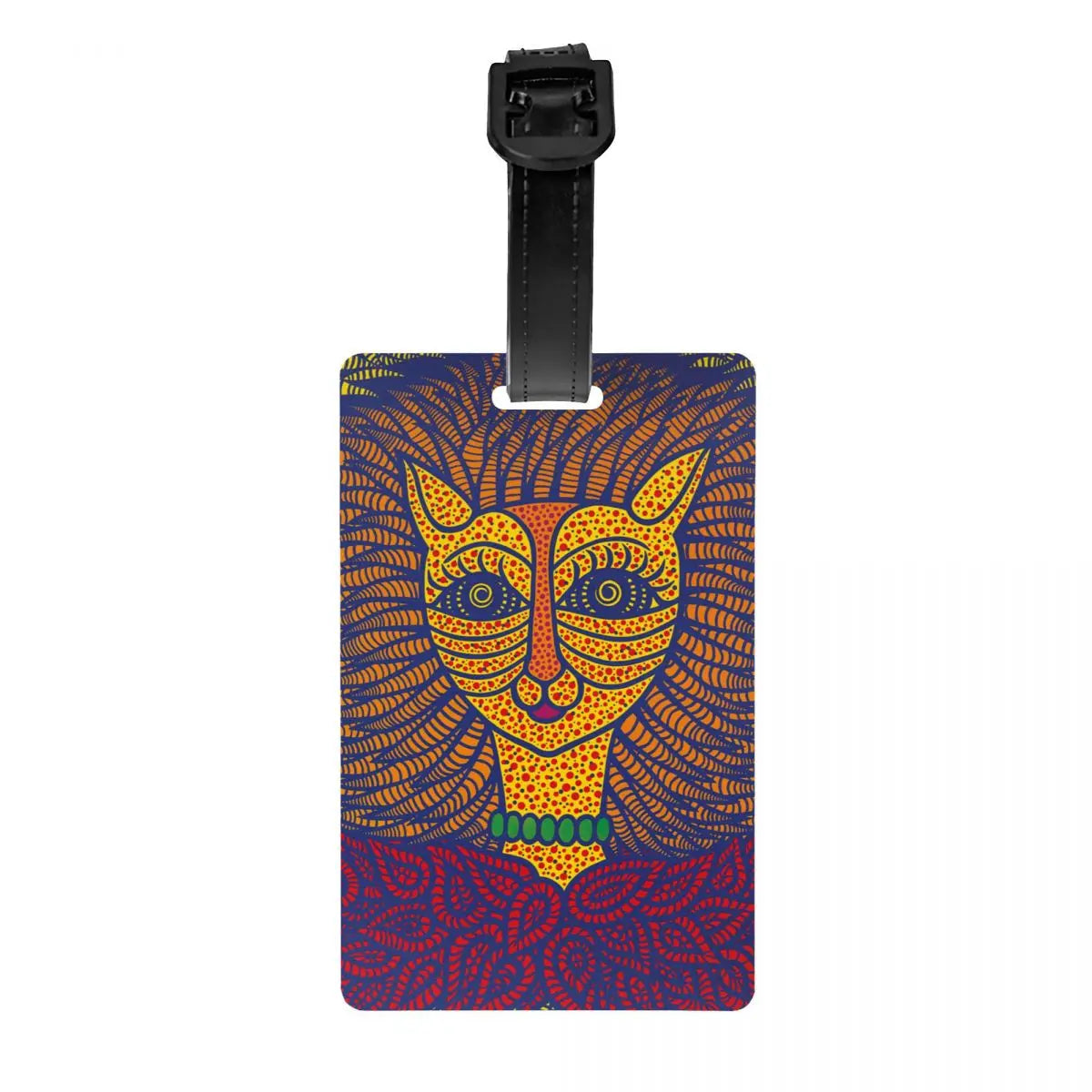 Custom Yayoi Kusama Abstract Painting Luggage Tag Privacy Protection Baggage Tags Travel Bag Labels Suitcase